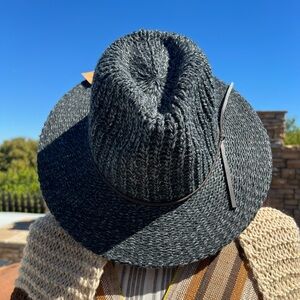 C.C. Stylish Black Woven Hat